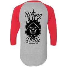 将图片加载到图库查看器，Riding Dirty Apparel | 4420 Colorblock Raglan Jersey | Men&#39;s Long Sleeve Biker T-Shirts
