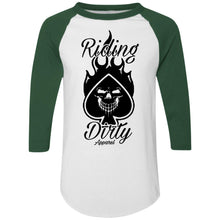 Cargar imagen en el visor de la galería, Riding Dirty Apparel | 4420 Colorblock Raglan Jersey | Men&#39;s Long Sleeve Biker T-Shirts
