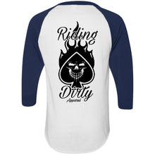 将图片加载到图库查看器，Riding Dirty Apparel | 4420 Colorblock Raglan Jersey | Men&#39;s Long Sleeve Biker T-Shirts
