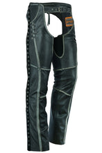 Load image into Gallery viewer, Riding Dirty Apparel  DS485V Women&#39;s Grey Stylish Lightweight Hip Set Chaps  Women&#39;s Chaps
