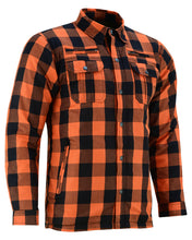 Load image into Gallery viewer, Riding Dirty Apparel  DS4675 Armored Flannel Shirt - Orange  Unisex Flannel Shirt
