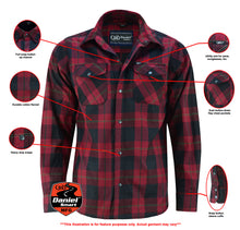 Lade das Bild in den Galerie-Viewer, Riding Dirty Apparel | DS4682 Flannel Shirt - Red and Black | Unisex Flannel Shirt

