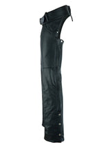 将图片加载到图库查看器，Riding Dirty Apparel  DS447TALL Tall Classic Leather Chaps with Jean Pockets  Unisex Chaps
