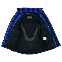 Load image into Gallery viewer, Riding Dirty Apparel  DS4671 Armored Flannel Shirt - Blue  Unisex Flannel Shirt
