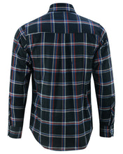 Lade das Bild in den Galerie-Viewer, Riding Dirty Apparel  DS4680 Flannel Shirt - Black, Red and Blue  Unisex Flannel Shirt
