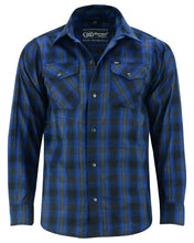 Cargar imagen en el visor de la galería, Riding Dirty Apparel  DS4681 Flannel Shirt - Daze Blue and Black  Unisex Flannel Shirt
