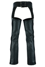 Lade das Bild in den Galerie-Viewer, Riding Dirty Apparel  DS447TALL Tall Classic Leather Chaps with Jean Pockets  Unisex Chaps
