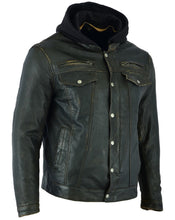 Load image into Gallery viewer, DS782 MEN&#39;S LIGHTWEIGHT DRUM DYED DISTRESSED NAKED LAMBSKIN JACKET
