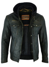 Load image into Gallery viewer, DS782 MEN&#39;S LIGHTWEIGHT DRUM DYED DISTRESSED NAKED LAMBSKIN JACKET
