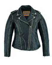 Load image into Gallery viewer, DS877 Women&#39;s M/C Jacket with Rub-Off Finish
