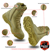 Cargar imagen en el visor de la galería, DS9783 Men&#39;s 9’’ Desert Sand Tactical Boots
