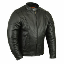 Load image into Gallery viewer, DS779 MEN&#39;S VENTED M/C JACKET W/ PLAIN SIDES
