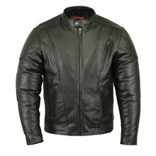 Load image into Gallery viewer, DS779 MEN&#39;S VENTED M/C JACKET W/ PLAIN SIDES
