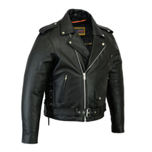 Lade das Bild in den Galerie-Viewer, DS731 Men&#39;s Classic Side Lace Police Style M/C Jacket
