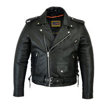 将图片加载到图库查看器，DS731 Men&#39;s Classic Side Lace Police Style M/C Jacket

