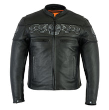 Load image into Gallery viewer, DS700 Men&#39;s Scooter Jacket W/Reflective Skulls
