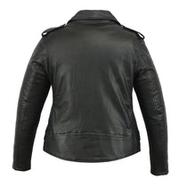 Load image into Gallery viewer, DS850 Women&#39;s Classic Plain Side Fitted M/C Style Jacket
