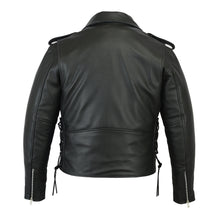 Lade das Bild in den Galerie-Viewer, DS731 Men&#39;s Classic Side Lace Police Style M/C Jacket
