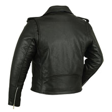 Cargar imagen en el visor de la galería, DS730 Men&#39;s Classic Plain Side Police Style M/C Jacket
