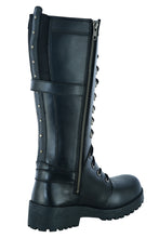 Charger l&#39;image dans la galerie, DS9765 Women&#39;s 15 Inch Black Leather Stylish Harness Boots
