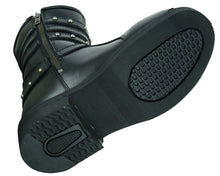 Charger l&#39;image dans la galerie, DS9767 Women&#39;s 9 Inch Black Triple Buckle Leather Harness Boots
