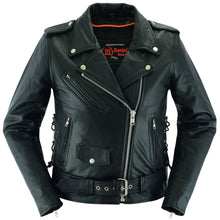 Load image into Gallery viewer, DS831 Women&#39;s Classic Side Lace Police Seyle M/C Jacket
