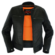 Lade das Bild in den Galerie-Viewer, DS833 She Speeds Women&#39;s Leather Motorcycle Jacket
